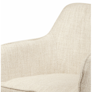 KARWEI eetkamerstoel Xavi beige bouclé stof met armleuning