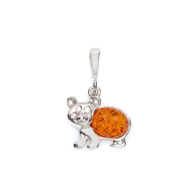 Pendentif argent 925 Ambre veritable de la mer Baltique