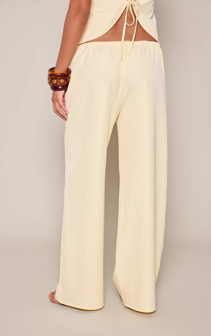 Citron Pantalon Large Taille Élastiquée Avec Cordon De Serrage Ensemble Coordonné