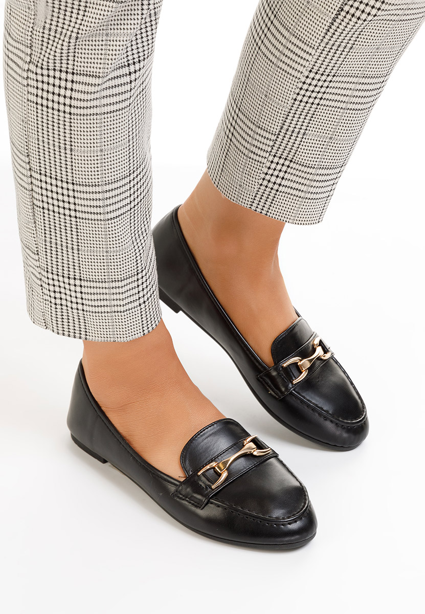 Mocassins femme noirs Merra