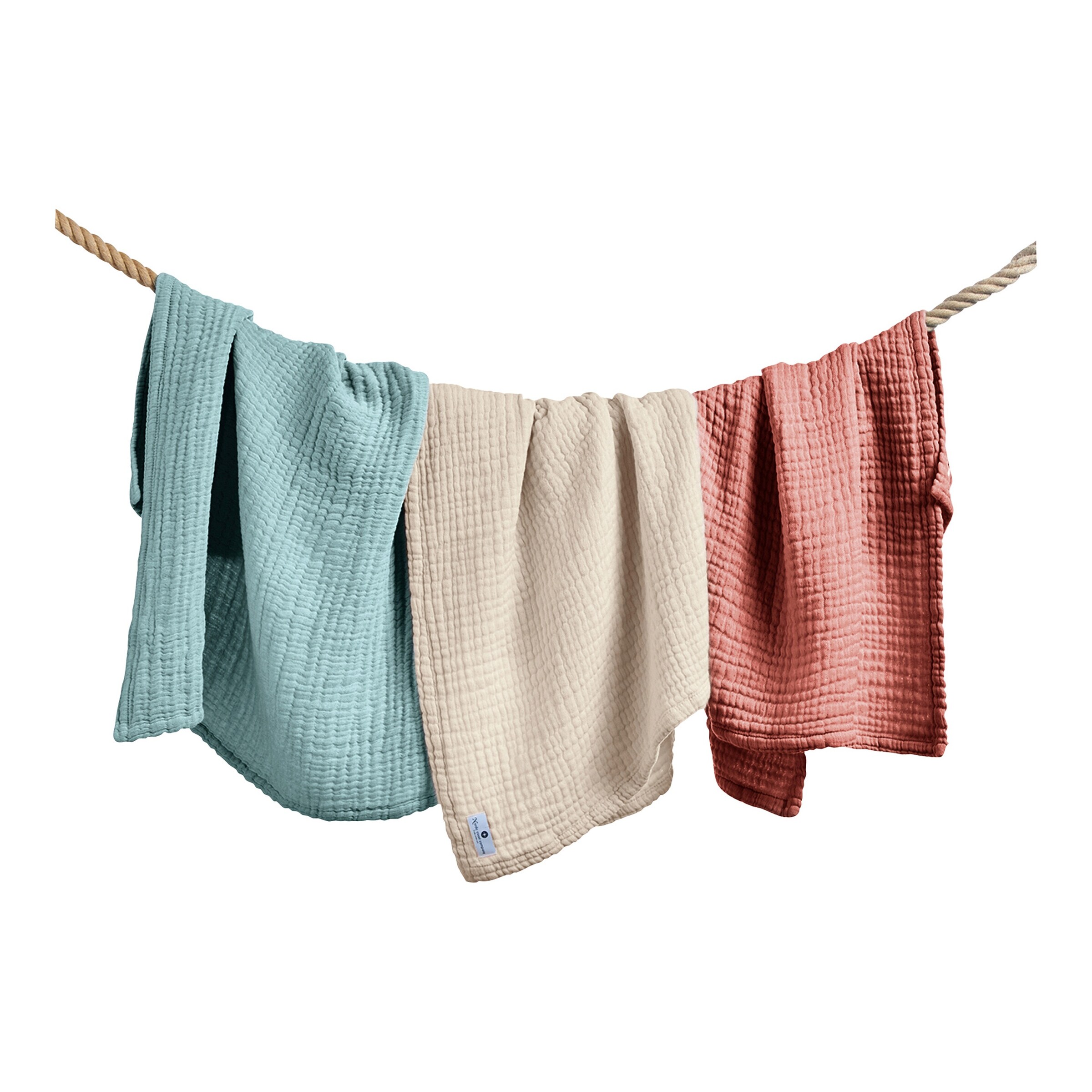 Nordic coast company Babydecke Musselin 80x80 cm natur