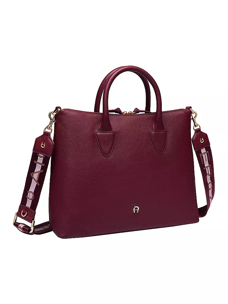 AIGNER Ledertasche - Henkeltasche ZITA Medium dunkelrot