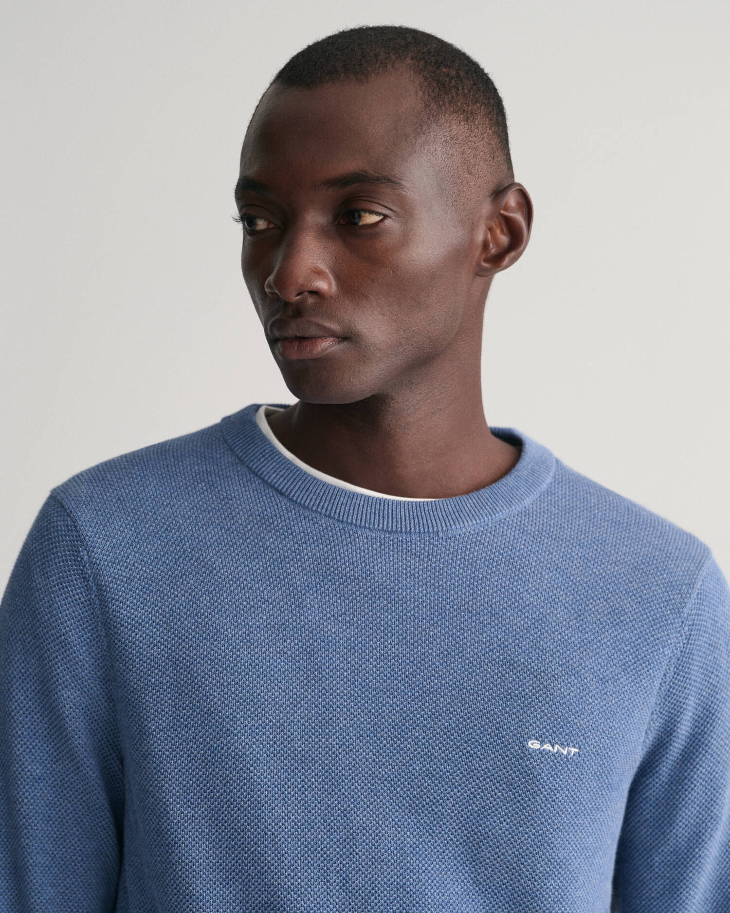 Gant| Herren Strickpullover aus Baumwoll-Piqué Regular Fit
