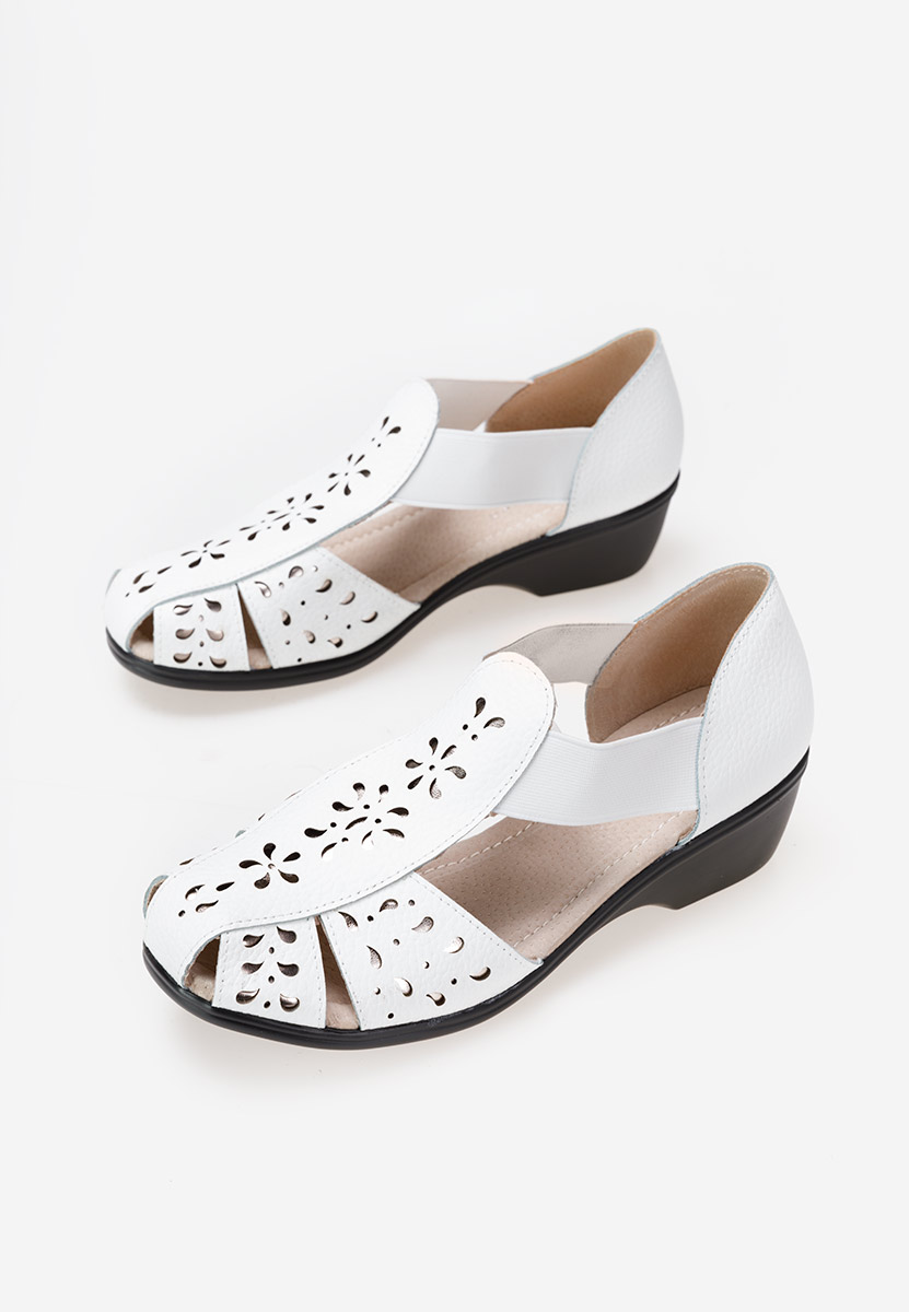 Sandales en cuir femme blanches Melona