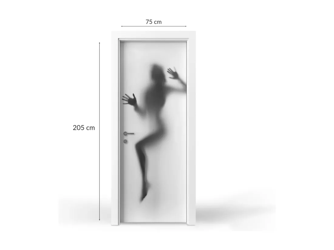 Stickers de porte autocollants - Ombre derrière la vitre 75x205 cm