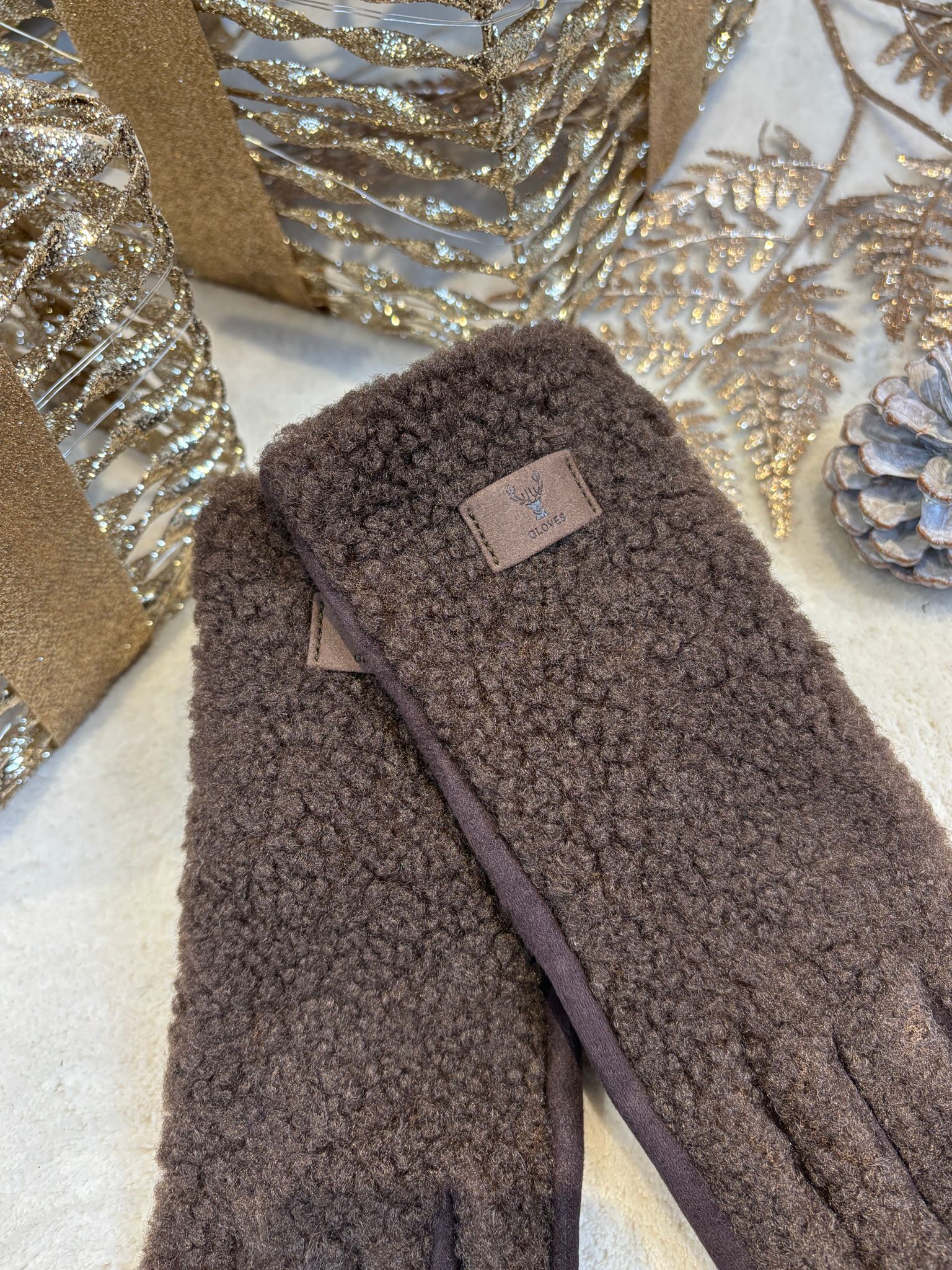 Teddy Handschoenen - Chocolate