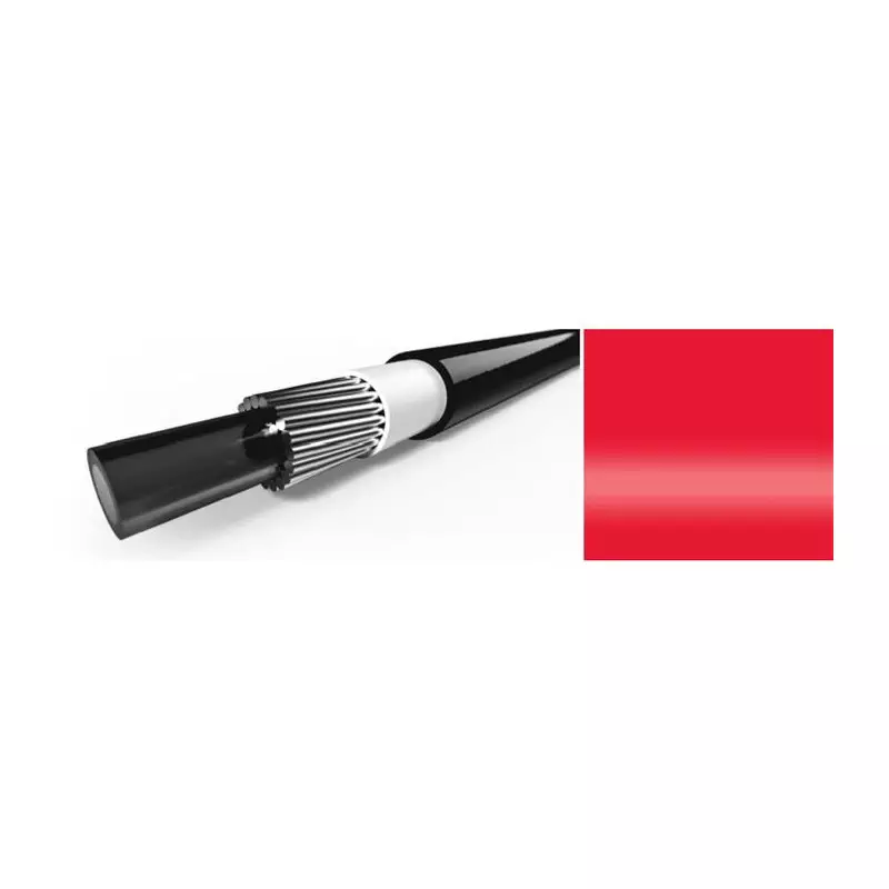 ELVEDES 10m Gaine de transmission Red avec liner diamètre 4,2mm