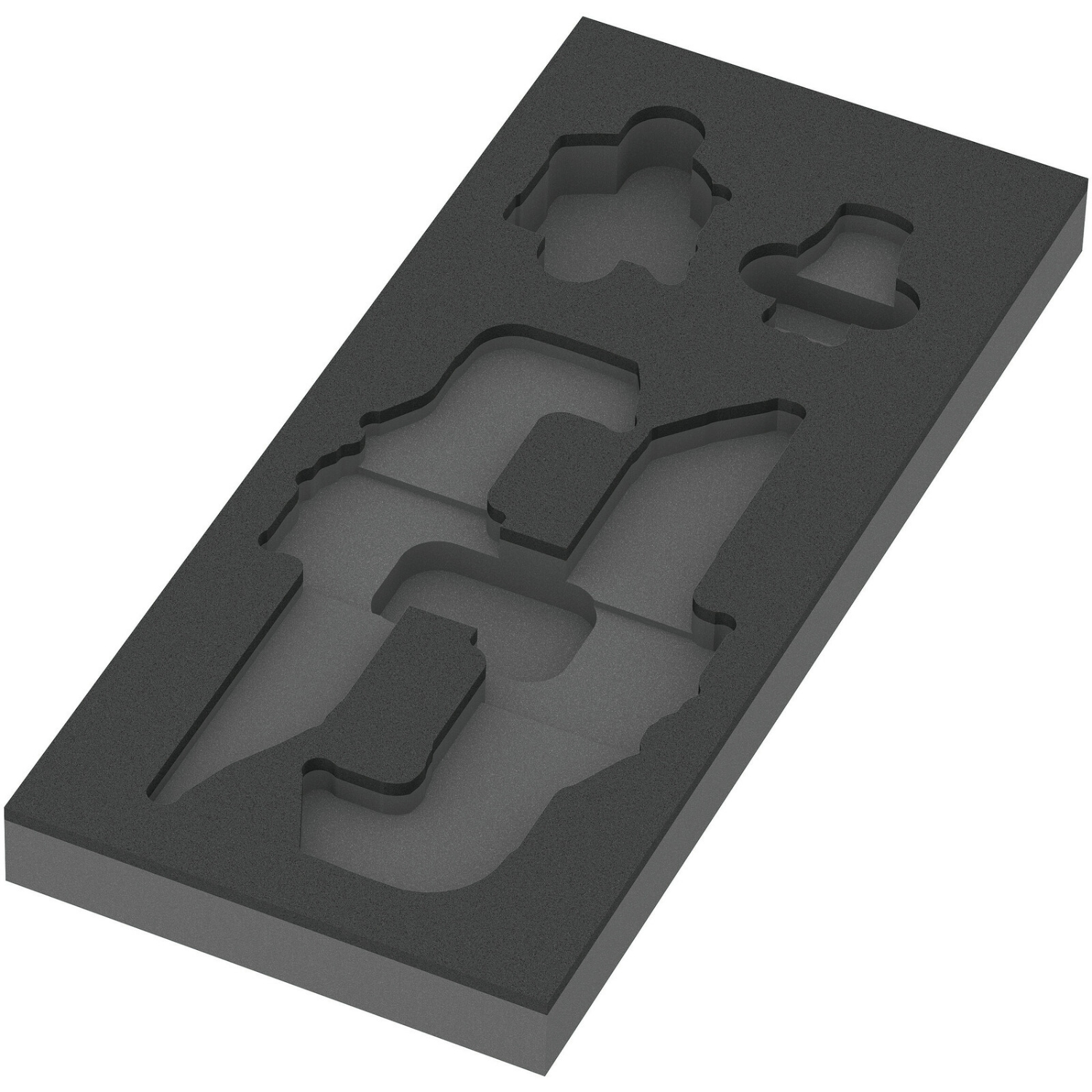 Wera 05137340001 9840 Schuimstof inlegstuk Haakse sleutelset 1 - leeg