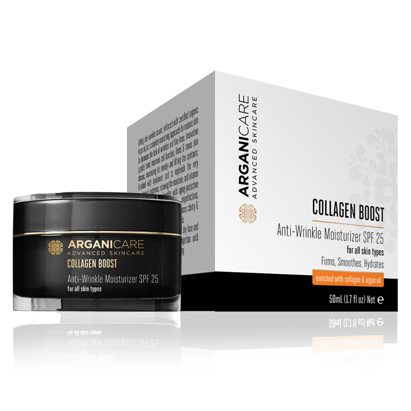 Arganicare Crème anti-rides hydratant SPF 25 tout type de peaux - 50 ml