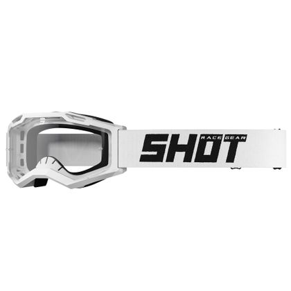 Masque cross Shot ASSAULT 2.0 - SOLID WHITE GLOSSY 2023 - Blanc