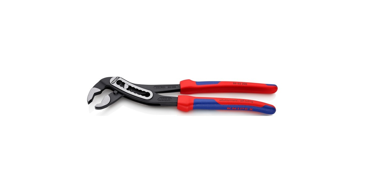 KNIPEXAlligator Waterpomptang 88 02 300 zweedse- / waterpomp-tang  (Rood/blauw, 300 mm)