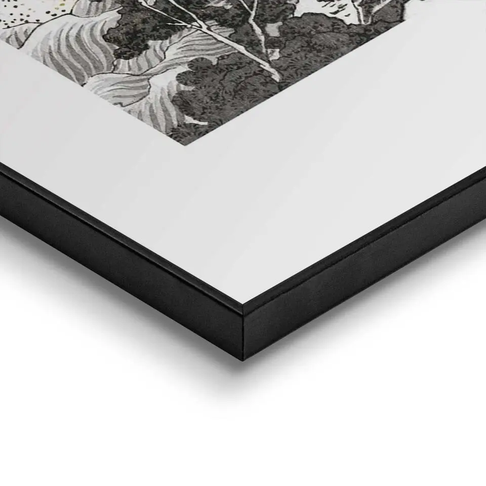 Schilderij Hokusai - 70x50cm - Zwart-Wit