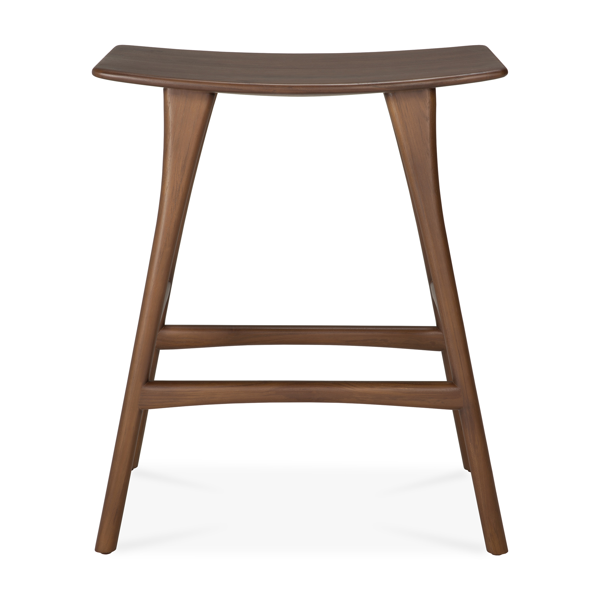 Osso hoge kruk 65 - bruin teak - gelakt