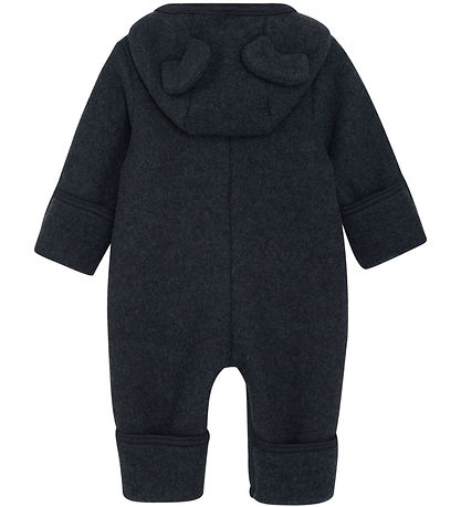 Huttelihut Køredragt - Uldfleece - Navy m. ?rer