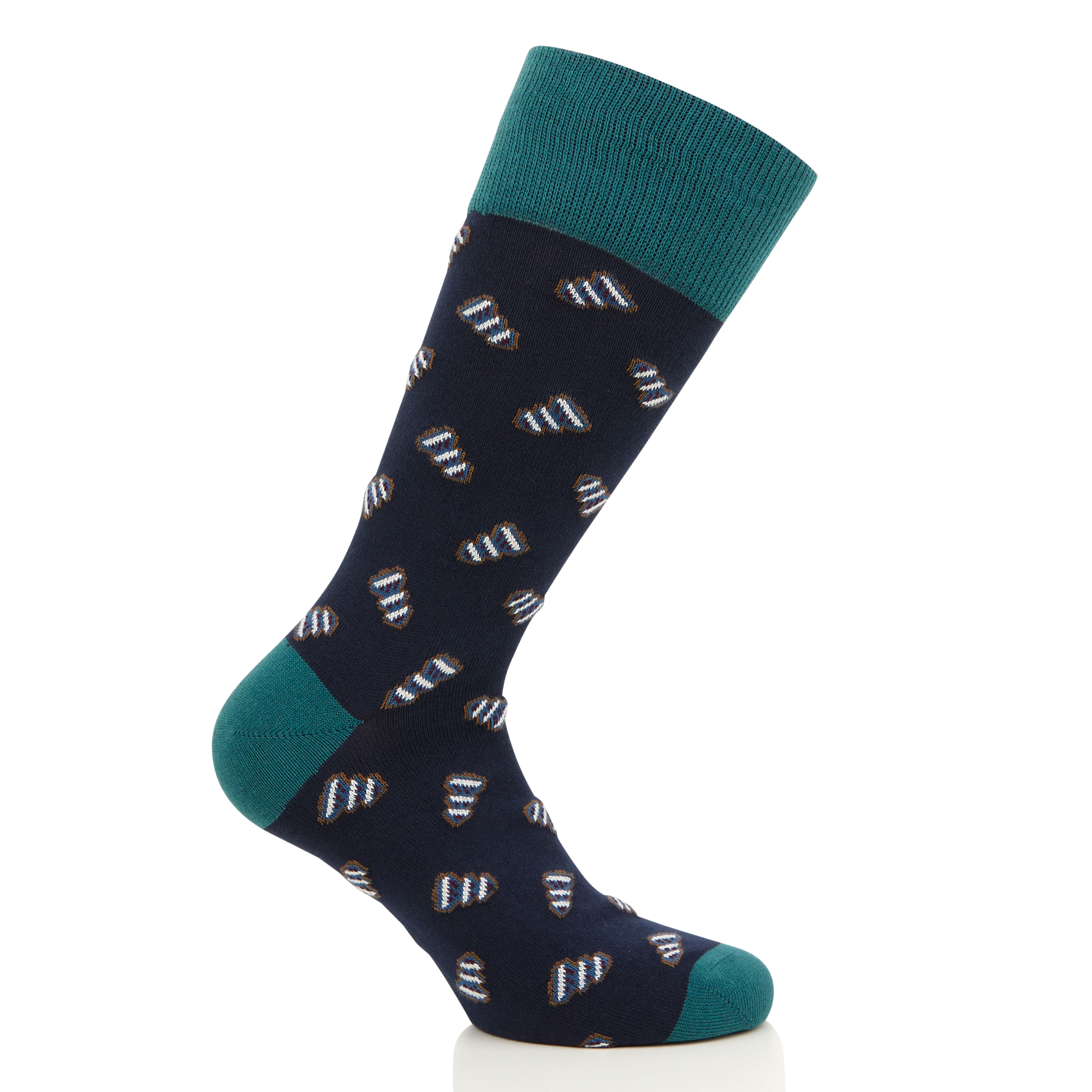 Chaussettes en coton mélangé imprimé | Multicolore