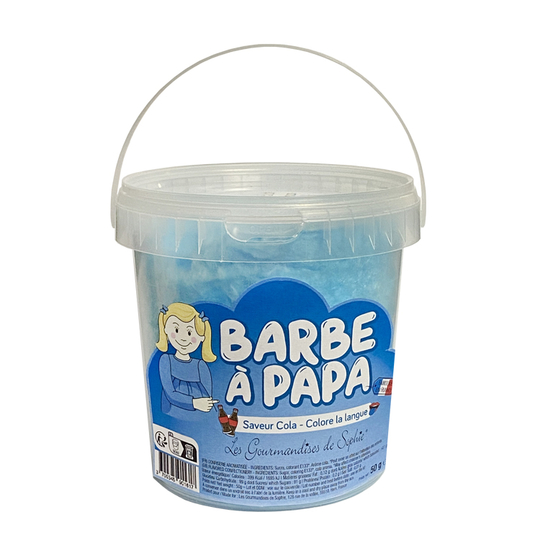 Seau de Barbes-à-papa à la saveur de cola 50g