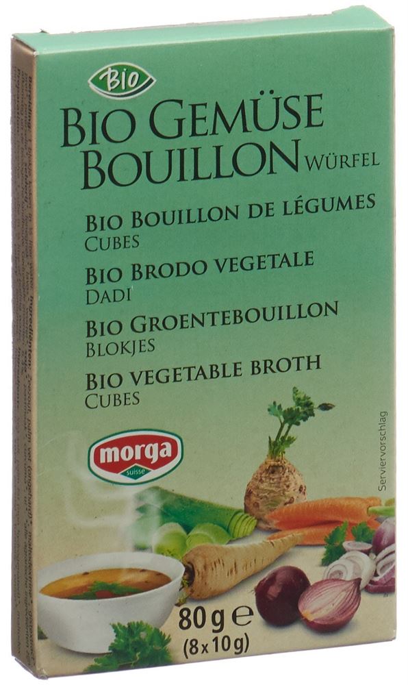 MORGA Gemüse Bouillon Würfel Bio 8 Stk