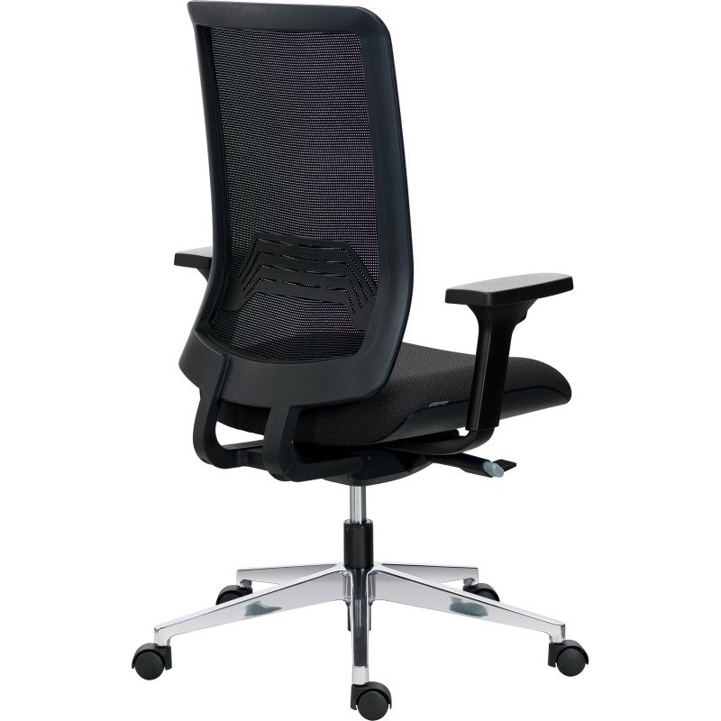 Chaise de bureau IMAX dossier maille - avec ou sans accoudoirs - Mécanisme Synchrone - Pieds aluminium