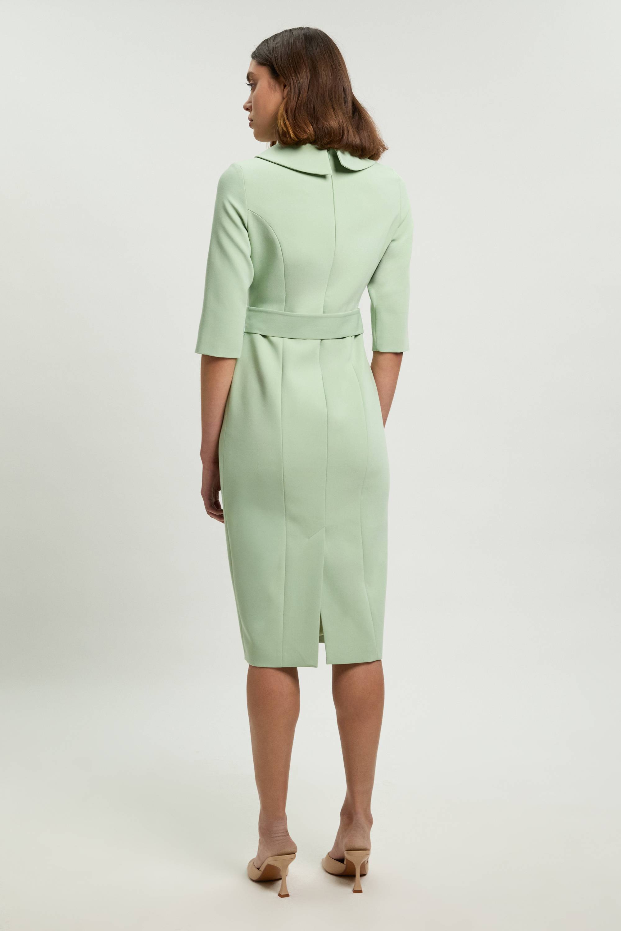 KarenMillen Robe Crayon Midi Ajustée À Col Roulé
