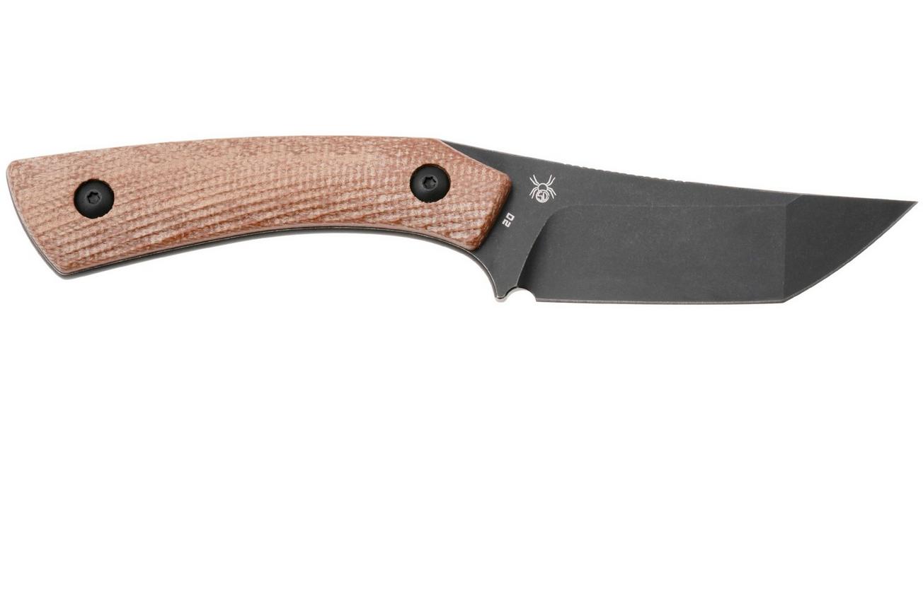Bestech STEP BFK06D Blackwashed D2, Brown Micarta, vaststaand mes