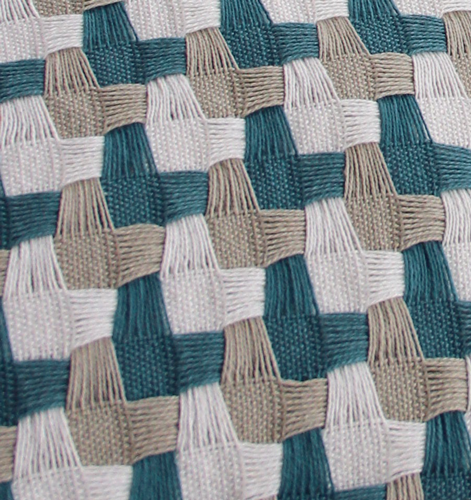 Three color weave blue