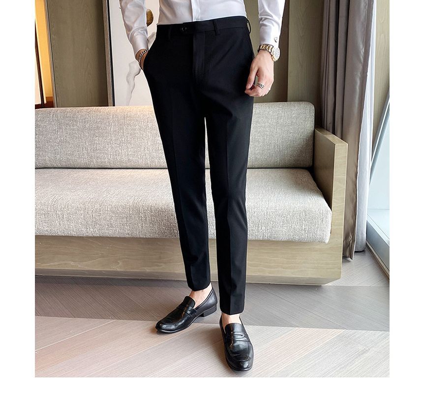 Deepwood - Hoge taille effen cropped taps toelopende pantalon (verschillende ontwerpen)