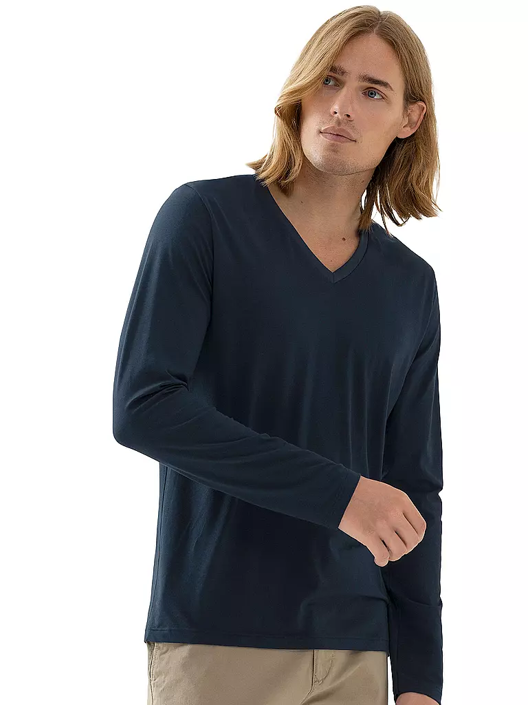MEY Pyjamashirt blau