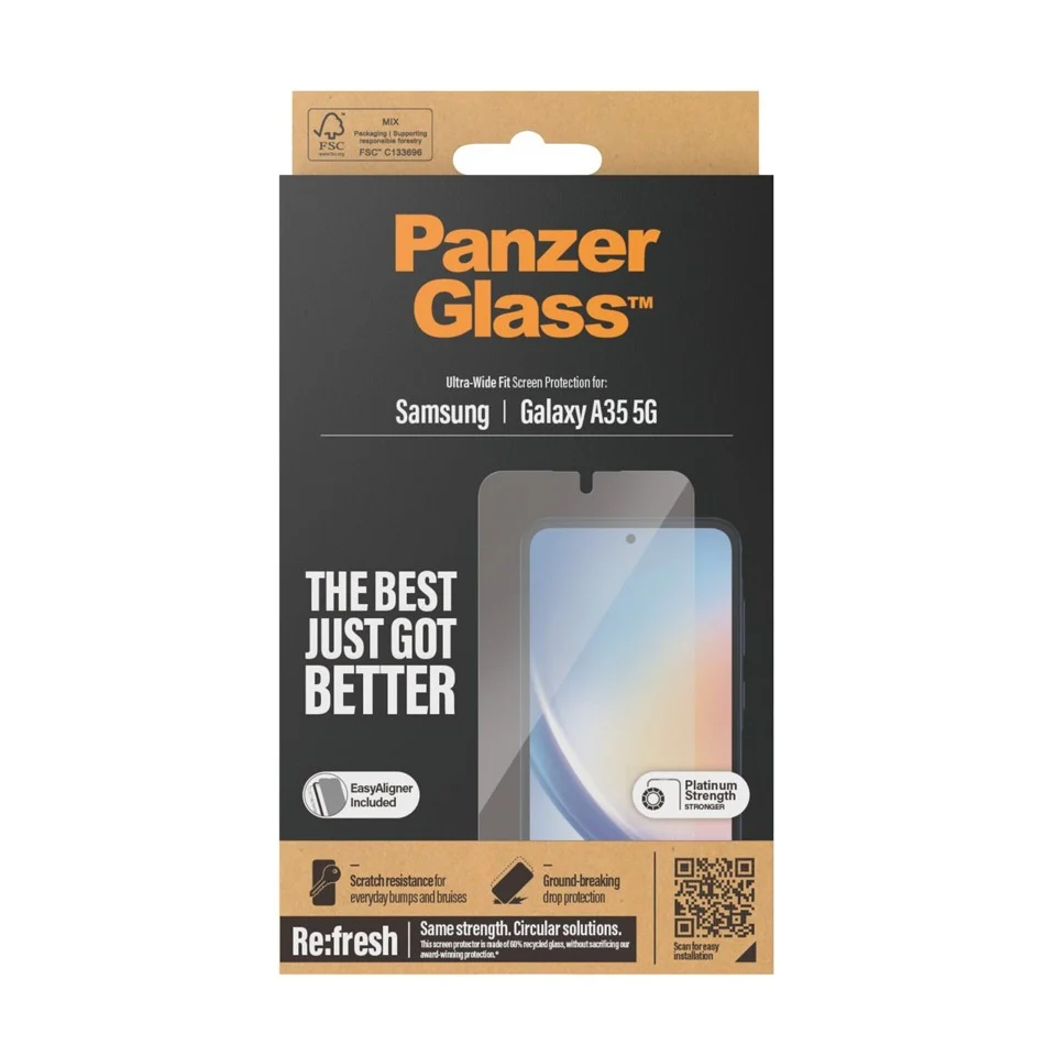 PanzerGlass - Skærmbeskyttelse - Samsung Galaxy A35 5G - Ultra-Wide Fit