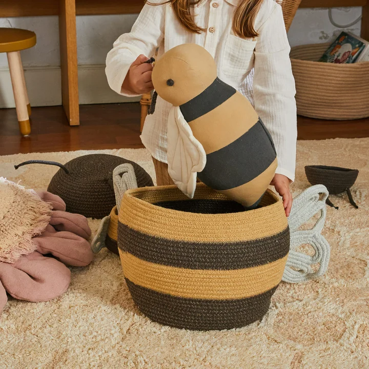 Lorena Canals - Spiel- und Aufbewahrungskorb, mini Rita the Rabbit, creme