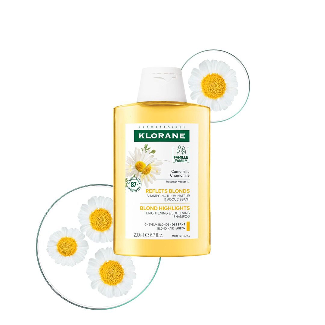 KLORANE  Champô Camomila Reflexos Dourado Cabelo Loiro - 200ml