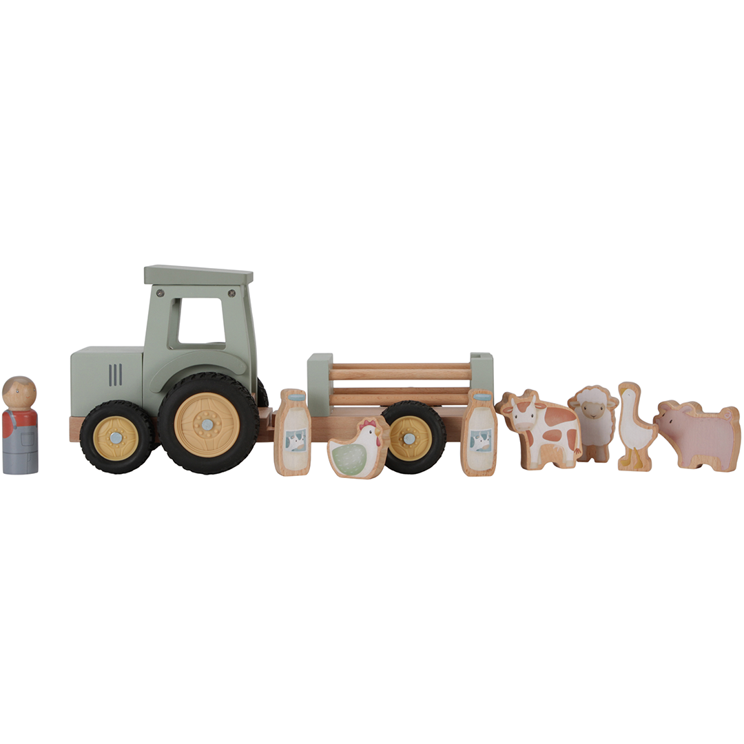 Little dutch tractor met aanhangwagen