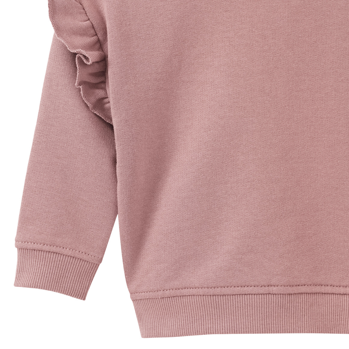 Topomini Pure Collection Baby Sweatshirt mit Volants puderrosa