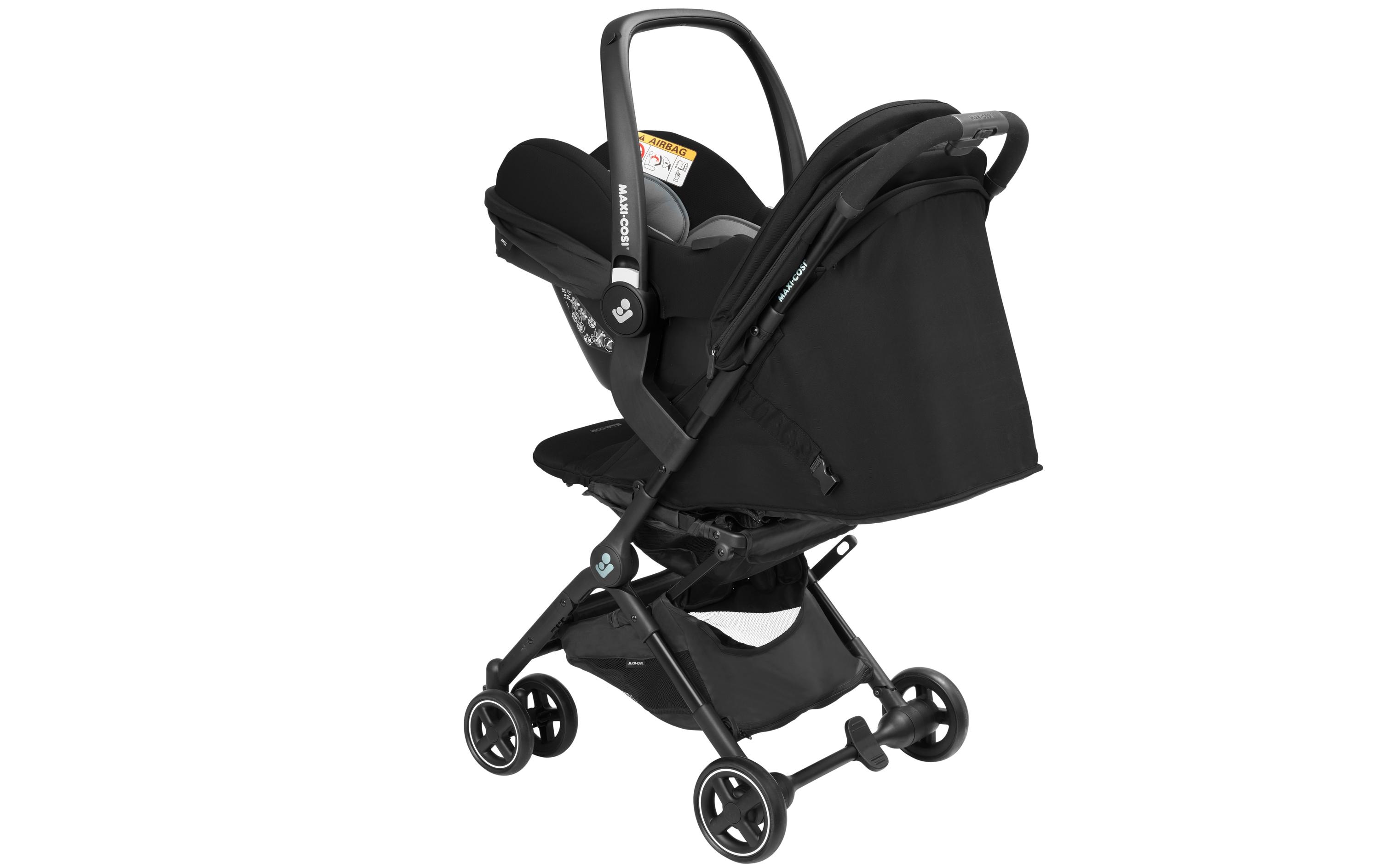 Buggy Lara2 Schwarz<br>Kinderwagen für enge Räume und grosse Abenteuer