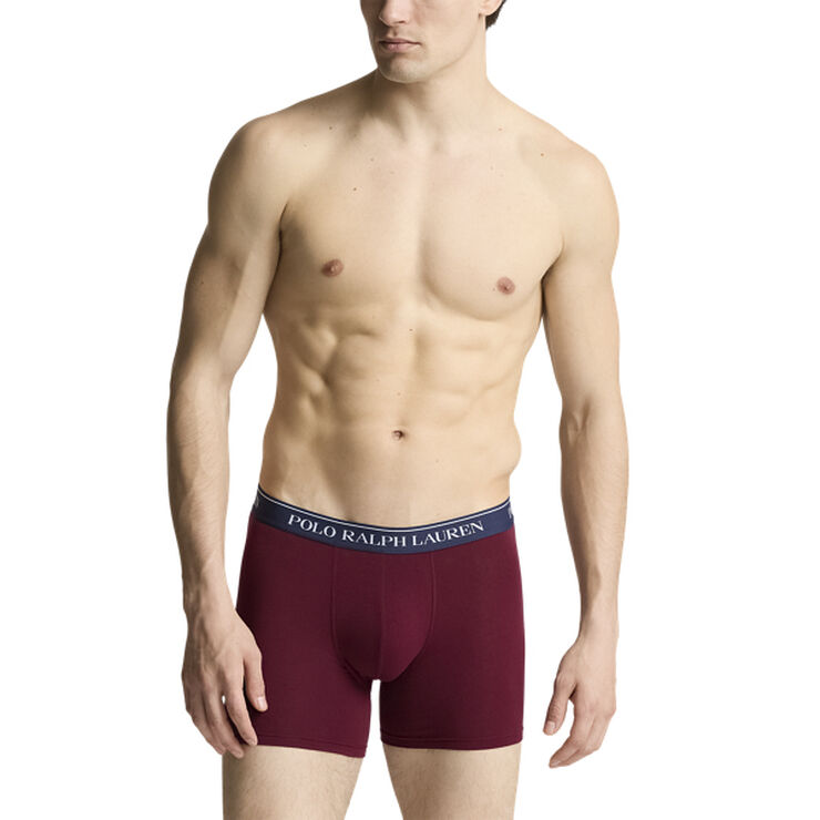 Polo Ralph Lauren Stretch Cotton Boxer Brief 3-Pack 3pk dmsn red/cr navy/rl red