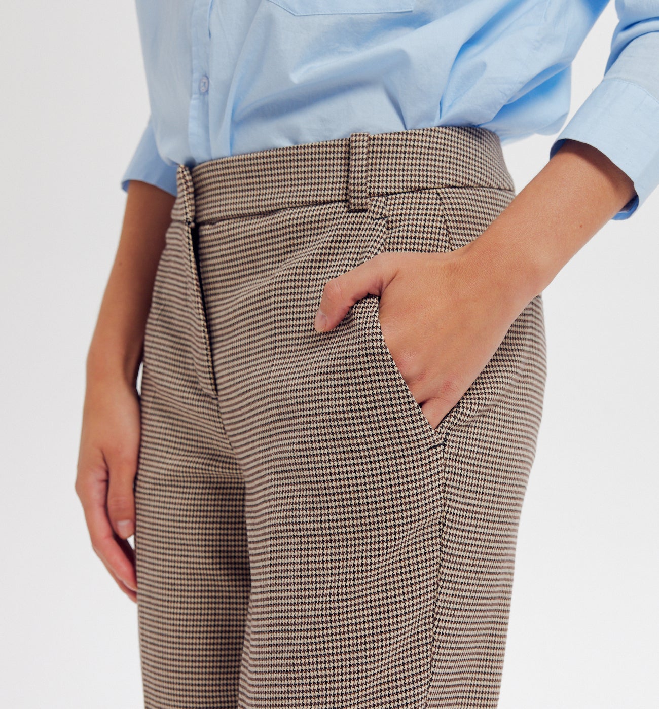 Pantalon cigarette Femme - Carreaux multicolores