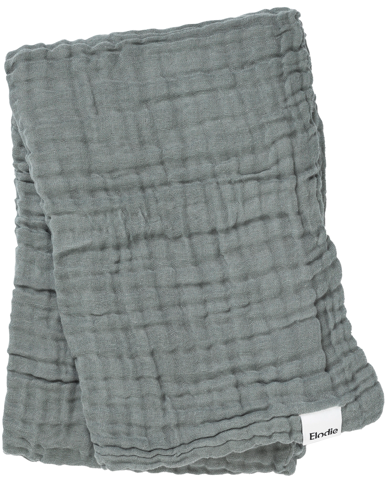 Baumwolldecke CRINKLE (120x120) in deco turquoise