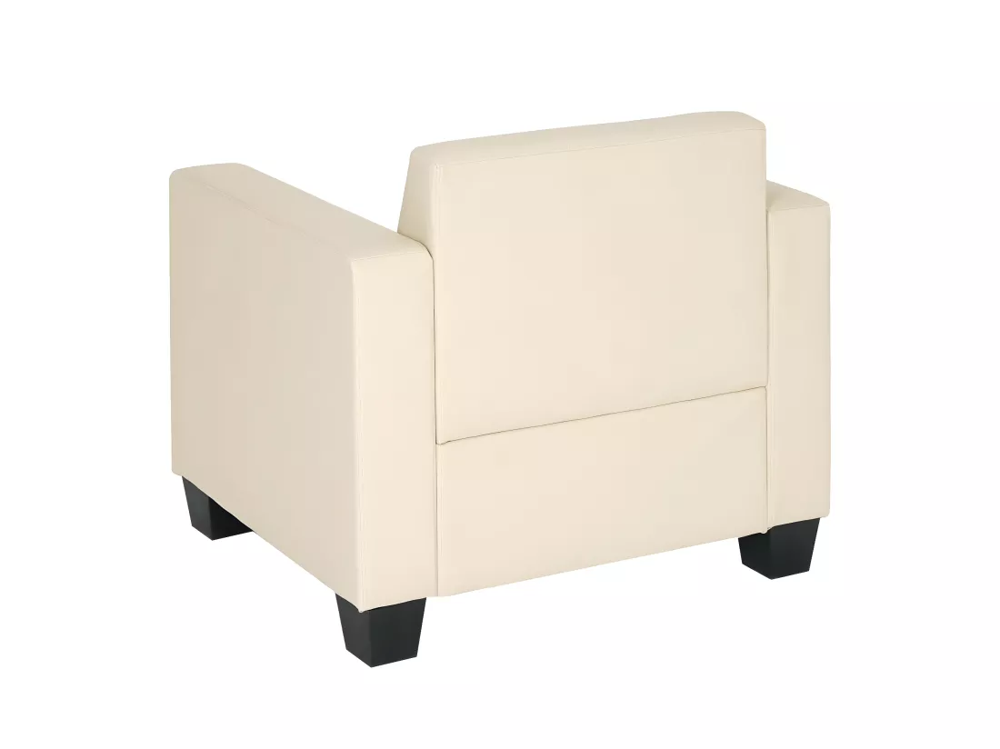 Fauteuil lounge Moncalieri, crème