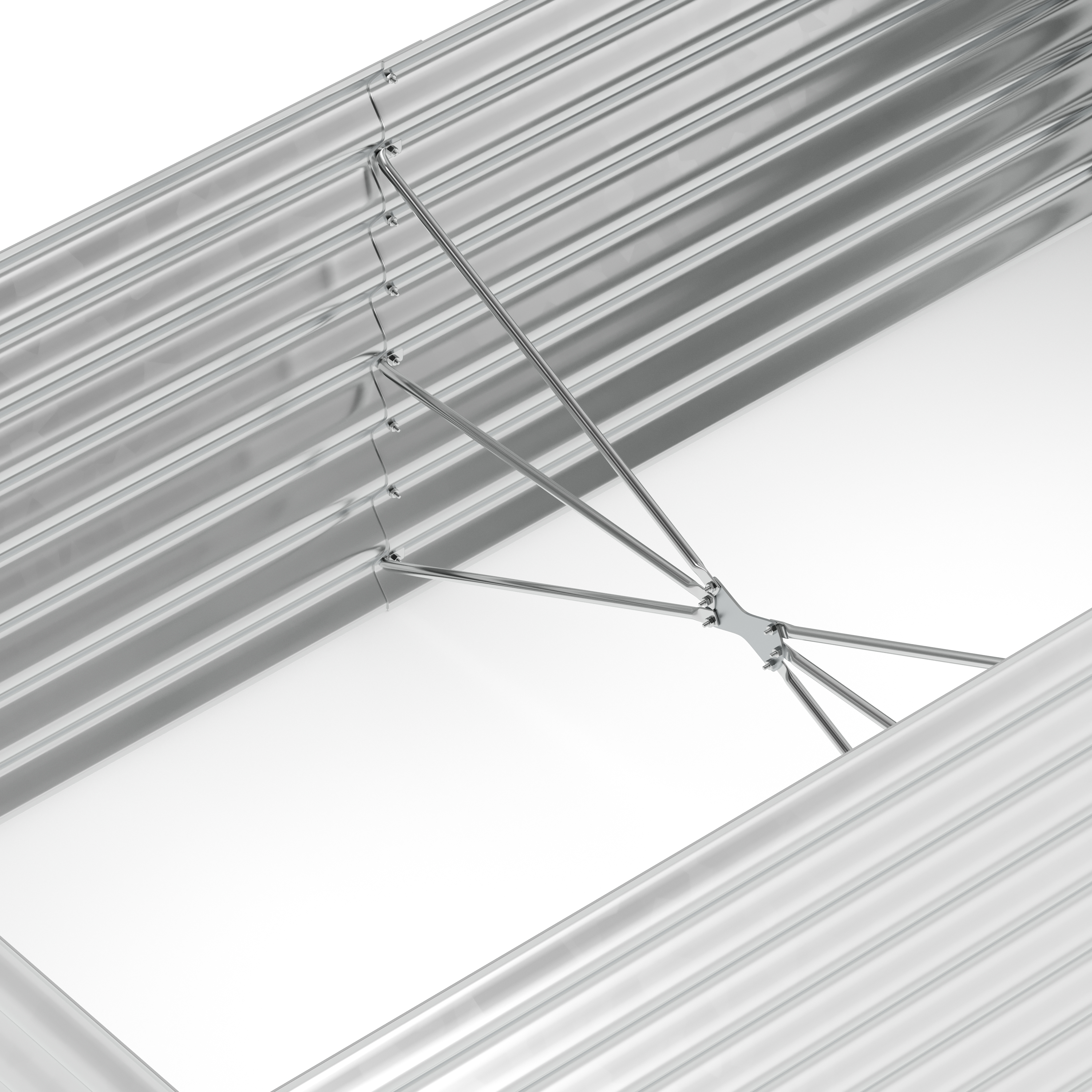 Hochbeet Stahl 180 x 90 x 60 cm silber
