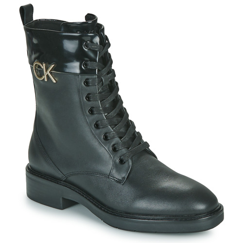 Calvin Klein Jeans - RUBBER SOLE COMBAT BOOT W/HW - Noir