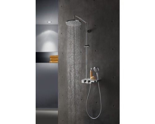 Douchekolom incl. thermostaat Breuer Aquamaxx 340, ronde chromen douchekop 9263008000099