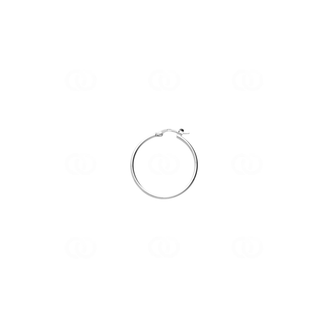 Kreolen 925 Silber massiv rhodiniert 1.6mm Ø 25mm