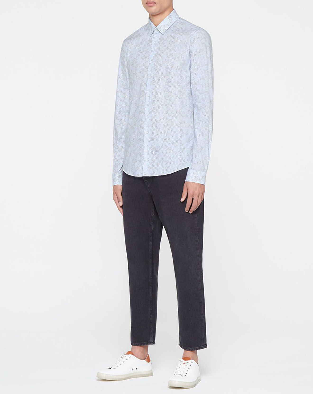 Calvin Klein Chemise extra slim imprimée CK bleu/blanc