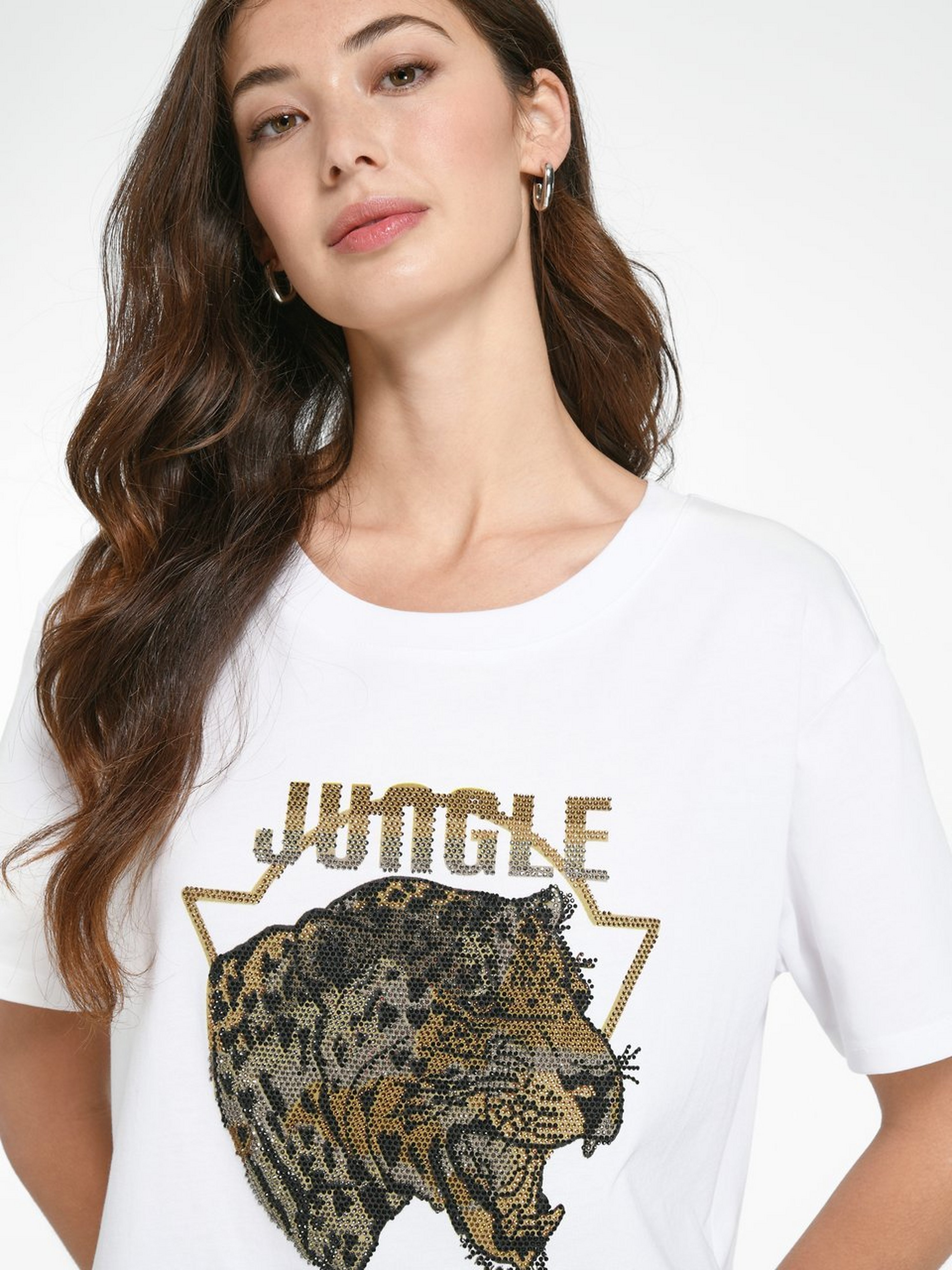 Rundhals-Shirt mit 1/2-Arm