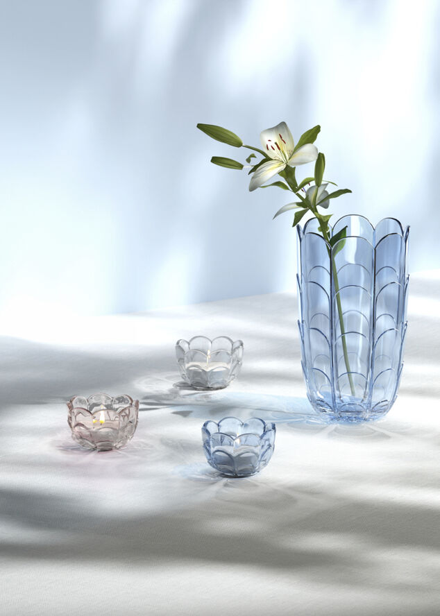 Holmegaard Lily Fyrfadsstage Ø7 cm klar Transparent