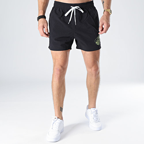 Short De Bain UTCB Noir Jaune Fluo