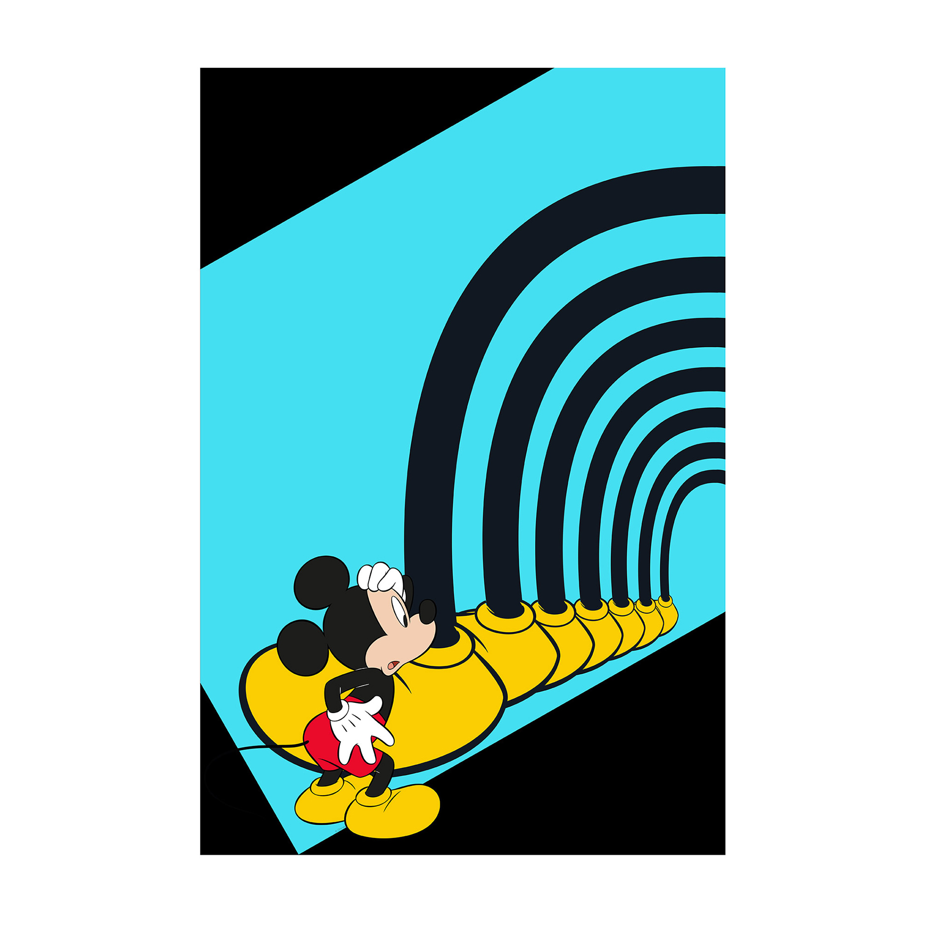 Wandbild MICKEY MOUSE FOOT TUNNEL - 50x70 cm
