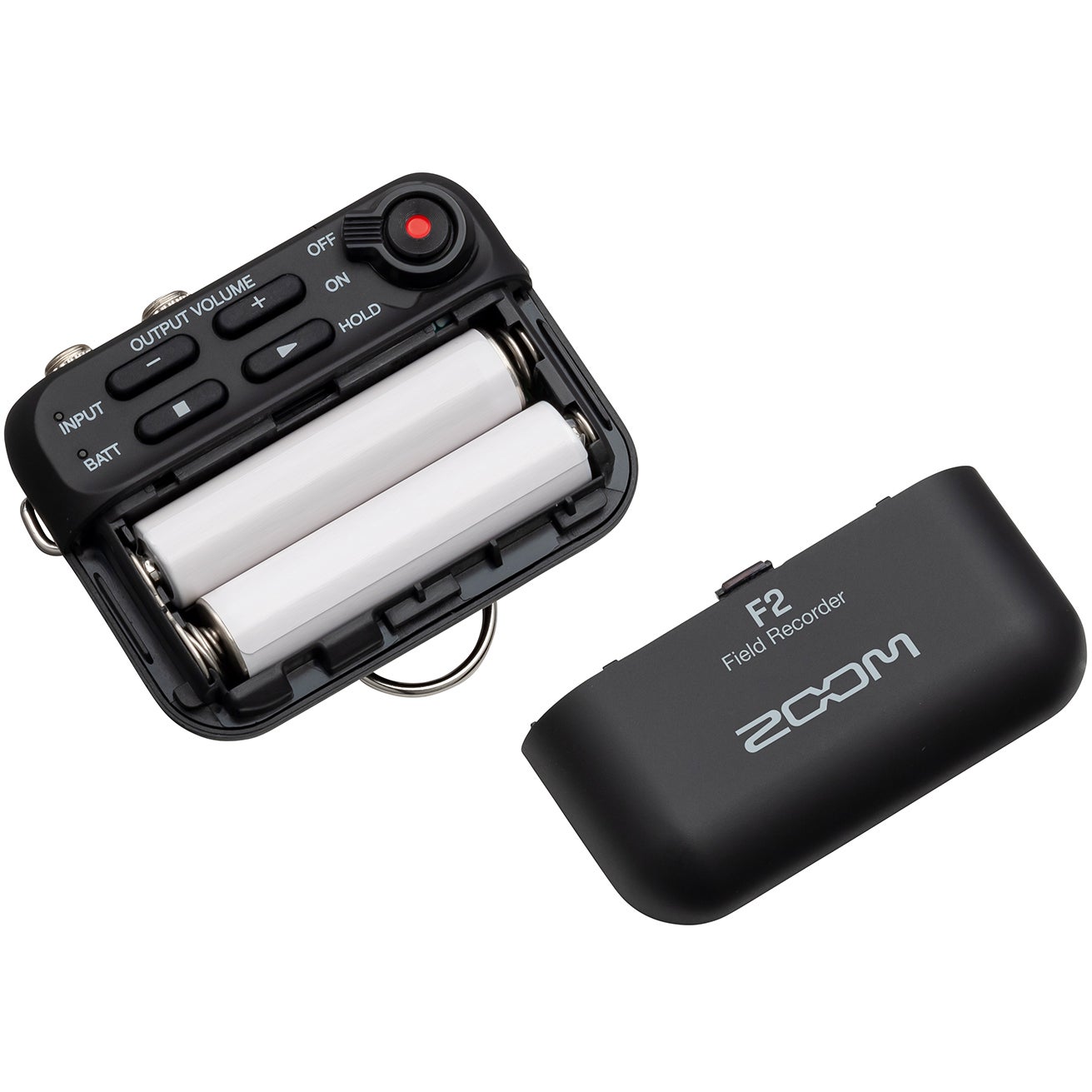 Zoom F2 recorder met dasspeldmicrofoon