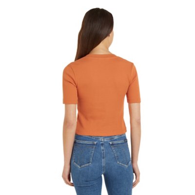 Tee-shirt à manches courtes femme Woven Label CALVIN KLEIN