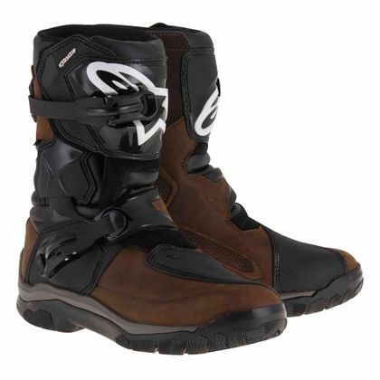 Botte enduro Alpinestars BELIZE DRYSTAR (cuir huilé) 2024 - Marron