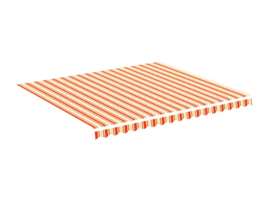 Tissu de remplacement pour auvent Jaune et orange 4x3,5 m
